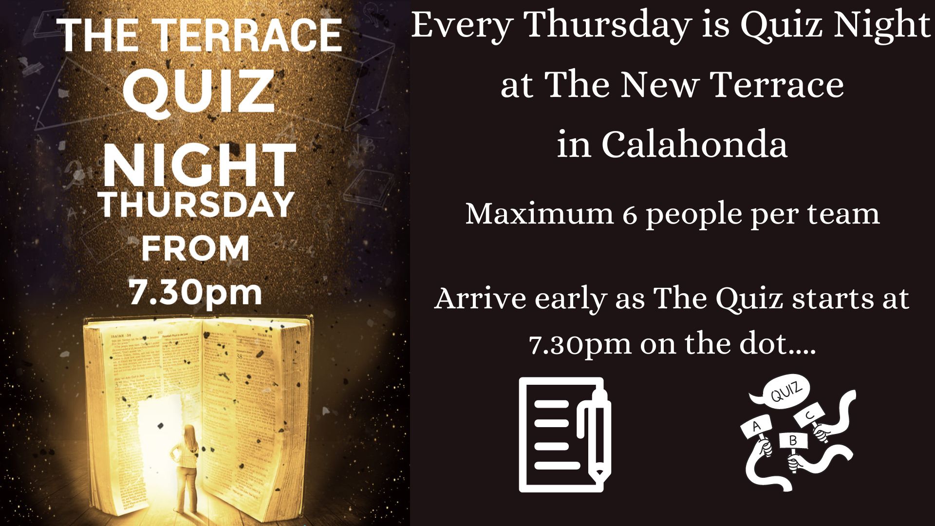 Quiz Night At The New Terrace Calahonda